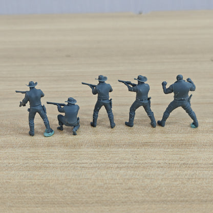 MRY-SFW LYTR1324 American Western Cowboy Hunter Five Person  – LCD 3D printed resin model kit, image 2