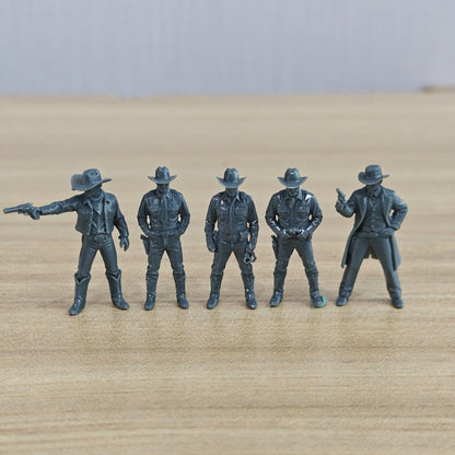 MRY-SFW LYTR1323 American Western Cowboy Marshal Five Person – LCD 3D printed resin model kit, image 2