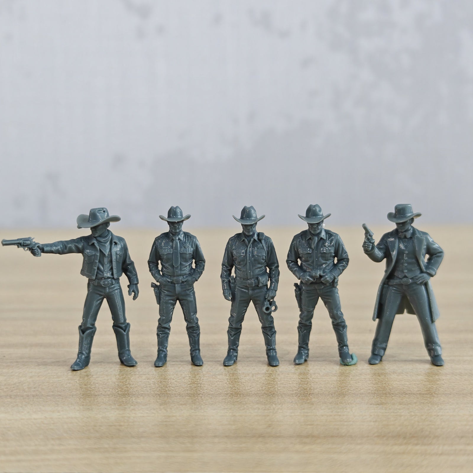 MRY-SFW LYTR1323 American Western Cowboy Marshal Five Person – LCD 3D printed resin model kit, image 1
