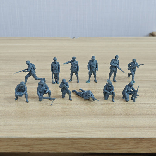 MRY-SFW SSTR428 WWII Pacific Theater NRA Standard 12-Man Inf – LCD 3D printed resin model kit, image 1