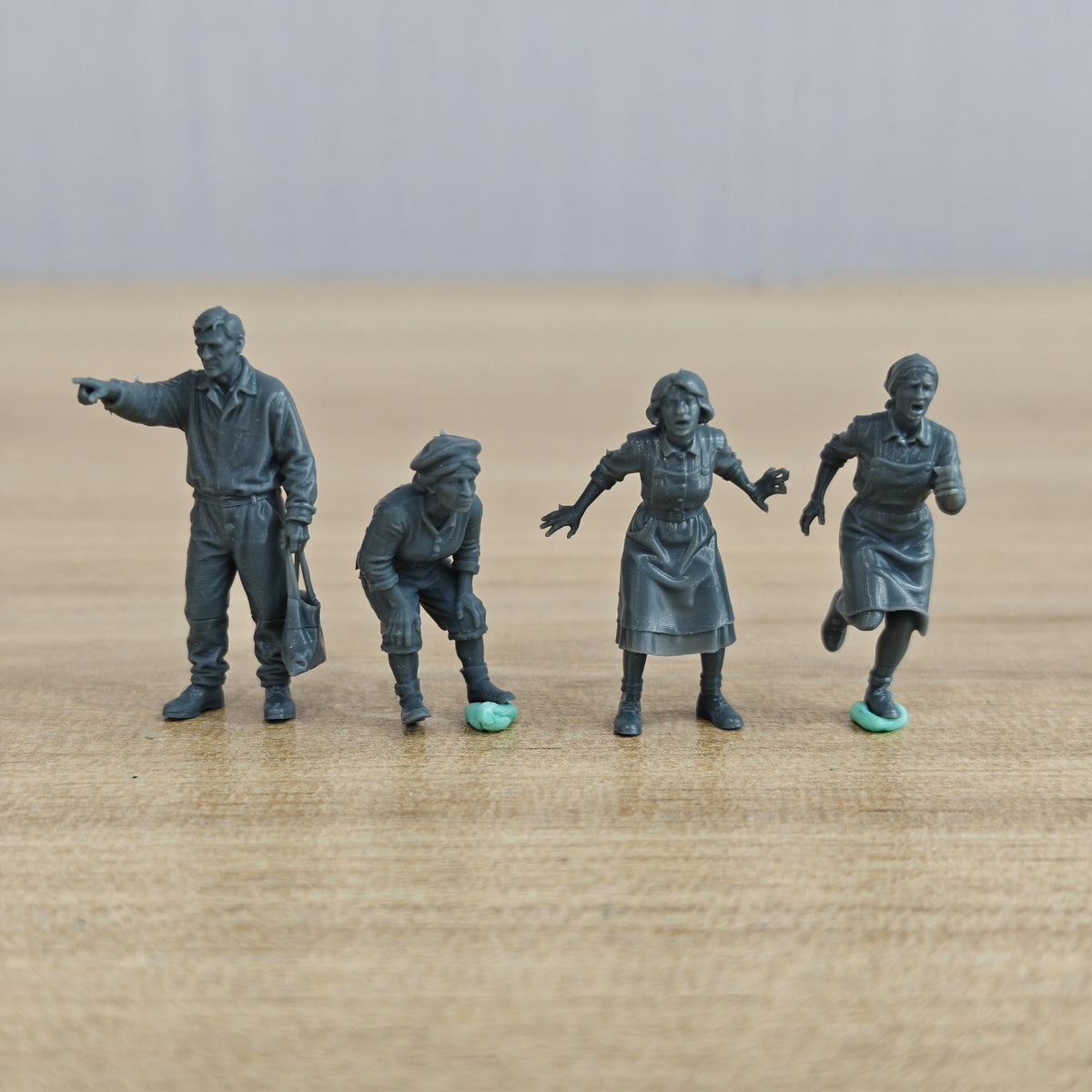 MRY-SFW LYTR1170 Normandy Rural Civilians – LCD 3D printed resin model kit, image 1