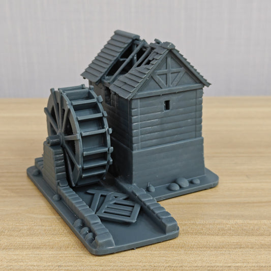 MRY-SFW LYTB1285 Ruined Building Series ¨C Ruined Water Mill – LCD 3D printed resin model kit, image 1