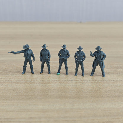 MRY-SFW LYTR1323 American Western Cowboy Marshal Five Person – LCD 3D printed resin model kit, image 4
