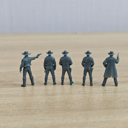 MRY-SFW LYTR1323 American Western Cowboy Marshal Five Person – LCD 3D printed resin model kit, image 5