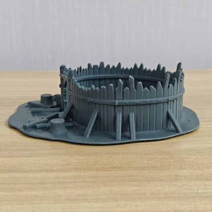 MRY-SFW LYTB1274 Ruined Building Series ¨C Ruined Wooden Palisade Camp B