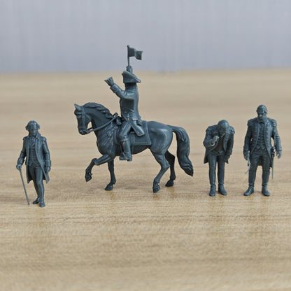 MRY-SFW LYGR1129 Revolutionary War Saratoga General Burgoyne Retinue 4 pcs