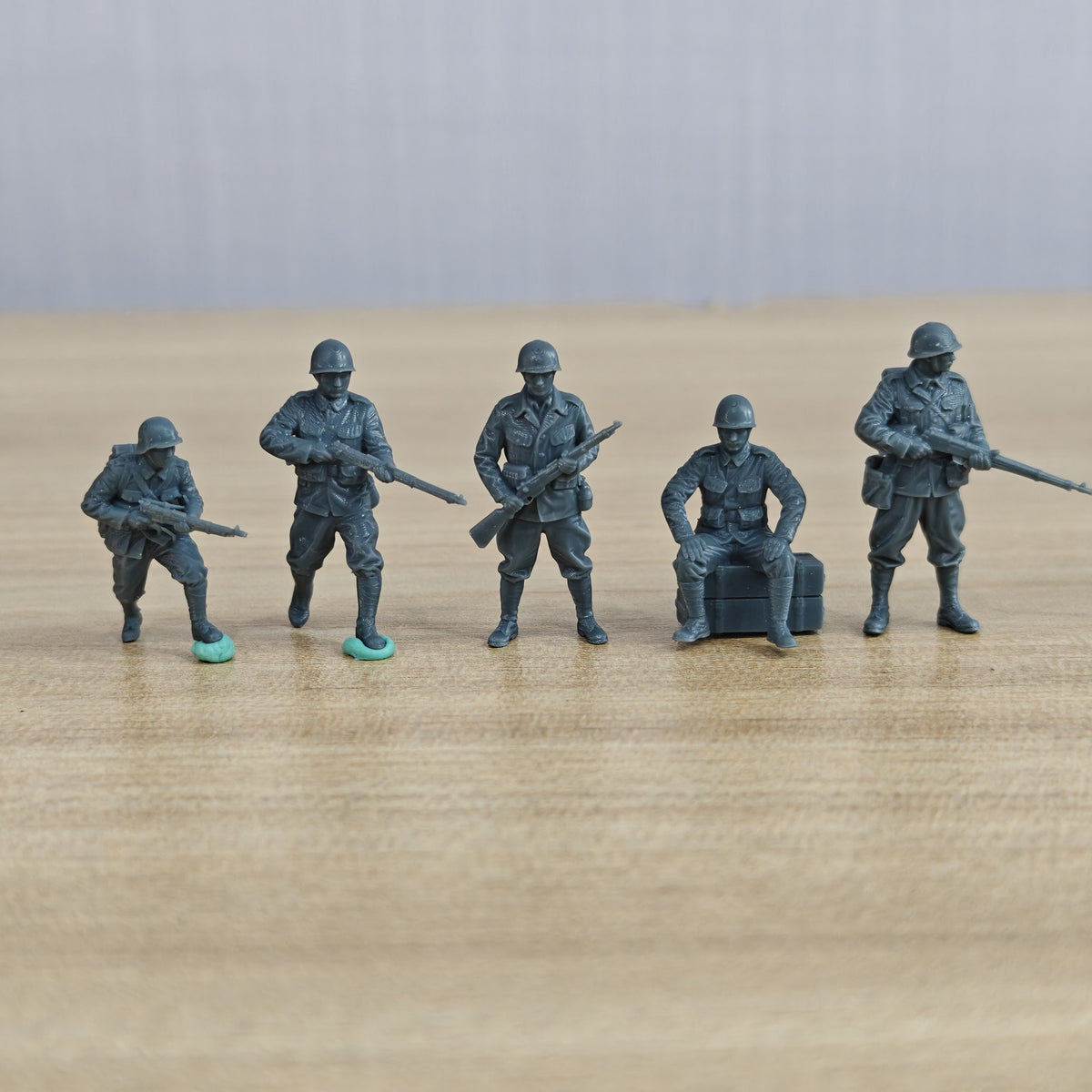 MRY-SFW LYWF026 WWII IJN Figures Machine Gunner 6 Man Set – LCD 3D printed resin model kit, image 1