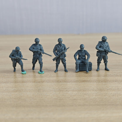 MRY-SFW LYWF026 WWII IJN Figures Machine Gunner 6 Man Set – LCD 3D printed resin model kit, image 1