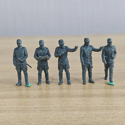 MRY-SFW LYWF025 WWII IJN Figures Field Naval Officer 5 Man S – LCD 3D printed resin model kit, image 1