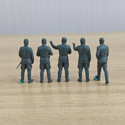 MRY-SFW LYWF025 WWII IJN Figures Field Naval Officer 5 Man S – LCD 3D printed resin model kit, image 2