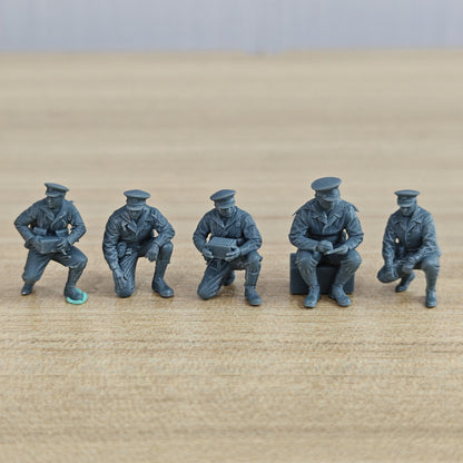 MRY-SFW LYWF030 WWII IJN Figures Duty Trooper 5 Man Set – LCD 3D printed resin model kit, image 1