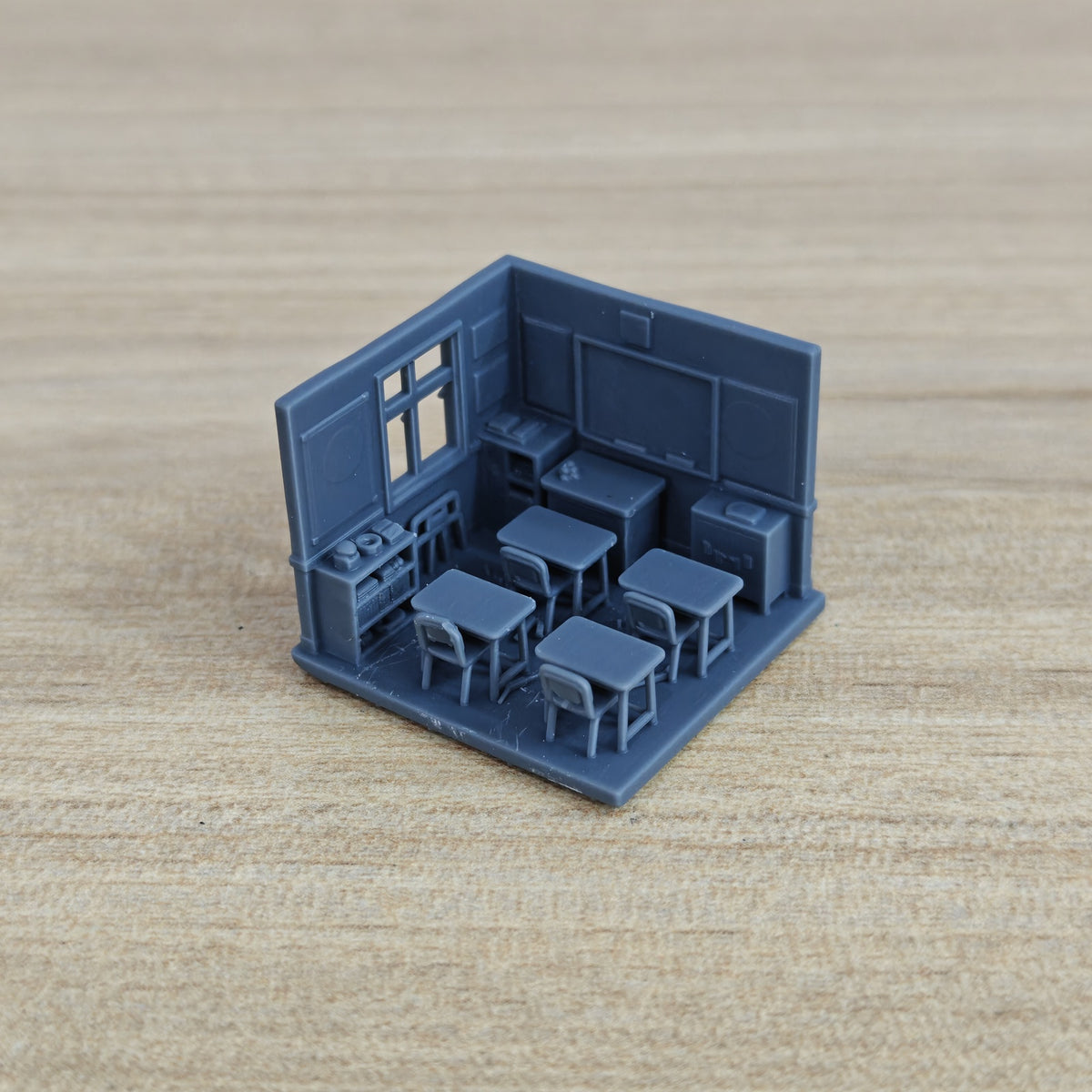 MRY-SFW LYTB1029 Anime Miniature Scenes: Standard Classroom – LCD 3D printed resin model kit, image 1
