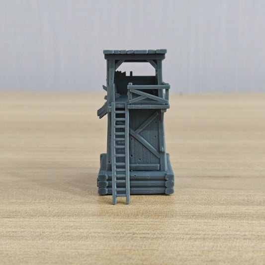 MRY-SFW LYTB1275 Ruined Building Series Damaged Wooden Watchtower A