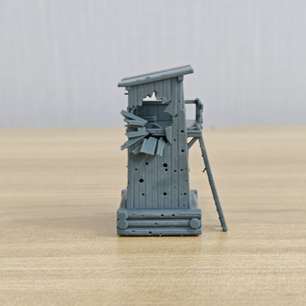MRY-SFW LYTB1275 Ruined Building Series Damaged Wooden Watch – LCD 3D printed resin model kit, image 2