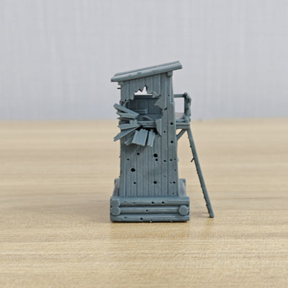 MRY-SFW LYTB1275 Ruined Building Series Damaged Wooden Watch – LCD 3D printed resin model kit, image 2