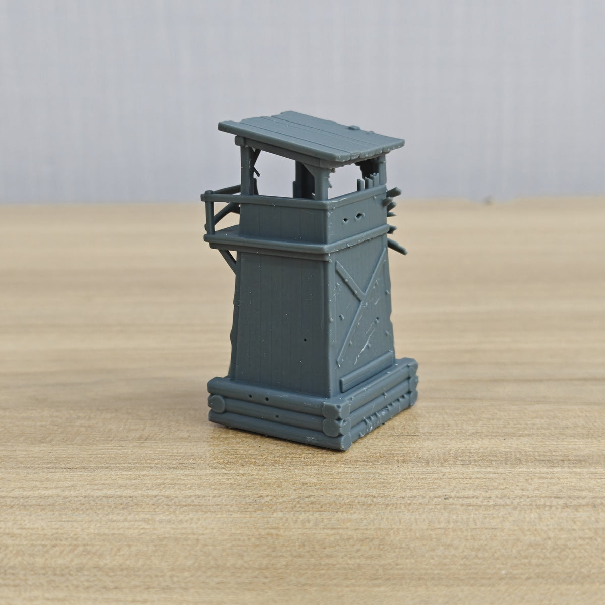 MRY-SFW LYTB1275 Ruined Building Series Damaged Wooden Watch – LCD 3D printed resin model kit, image 3