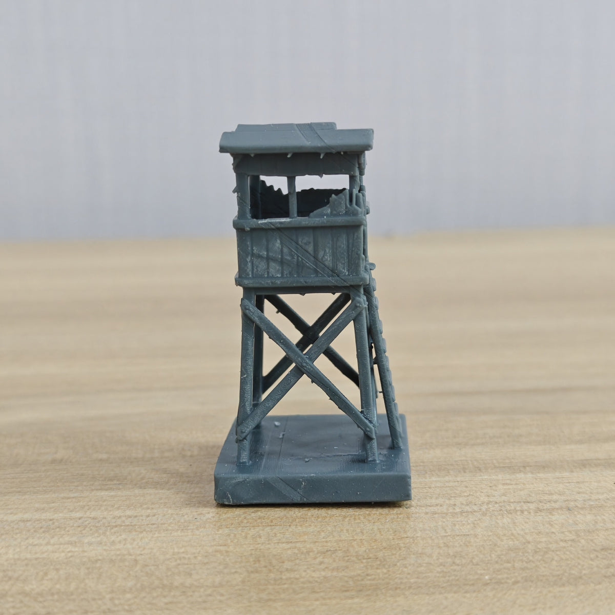 MRY-SFW LYTB1276 Ruined Building Series Damaged Wooden Watch – LCD 3D printed resin model kit, image 4