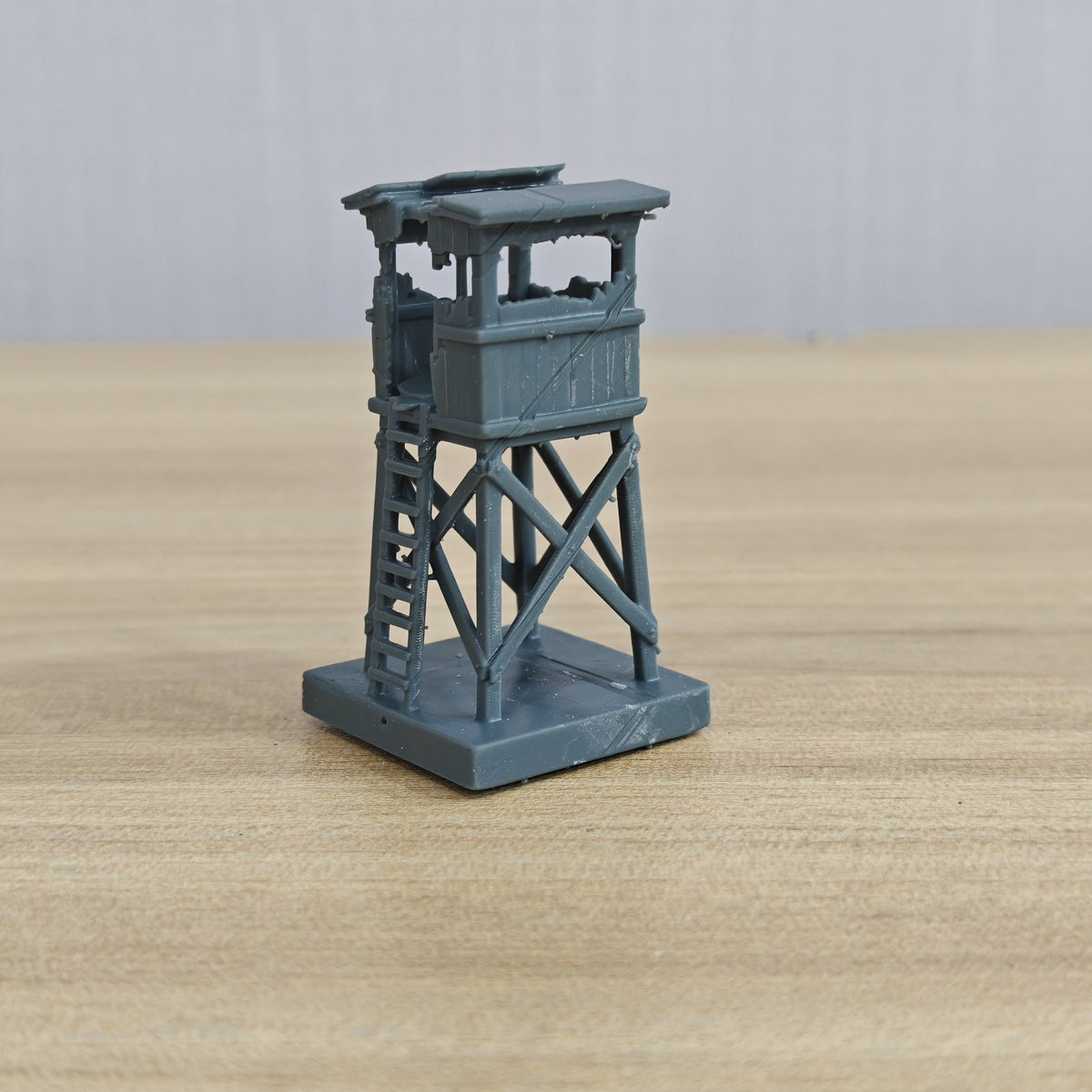 MRY-SFW LYTB1276 Ruined Building Series Damaged Wooden Watch – LCD 3D printed resin model kit, image 6