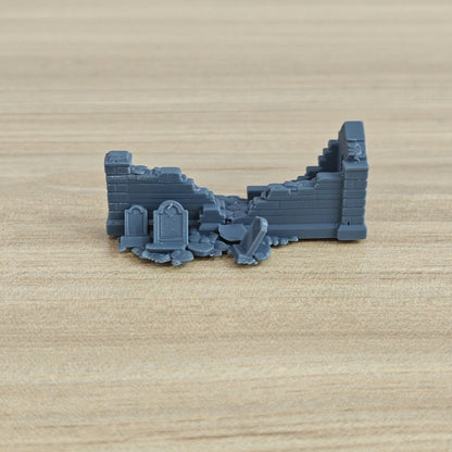 Ruined Building Series – Broken Graveyard Wall C MRY-SFW LYTB1280