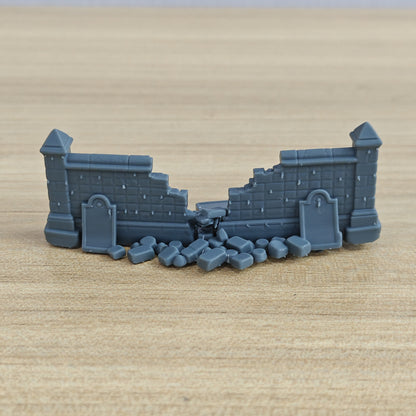MRY-SFW LYTB1278 Ruined Building Series Broken Graveyard Wall A