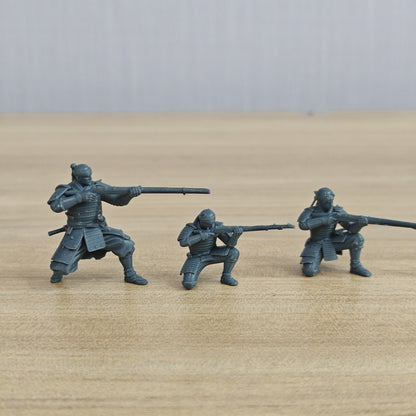 MRY-SFW LYGR1114 Sengoku Honno-ji Teppo Ashigaru 3 pcs – LCD 3D printed resin model kit, image 1