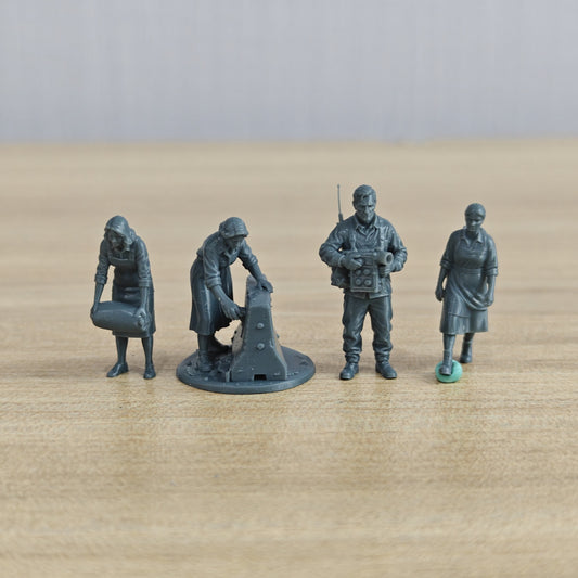 MRY-SFW LYTR1165 Normandy Engineering Assistants 4 pcs – LCD 3D printed resin model kit, image 1