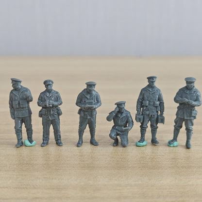 MRY-SFW LYWF029 WWII IJN Figures Deck Duty Trooper 6 Man Set – LCD 3D printed resin model kit, image 1