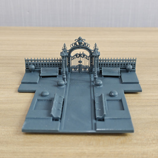 MRY-SFW LYTB1074 Vintage Diorama Scene Victorian Park Gate A 1/160