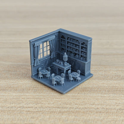 Vintage Diorama Scene Victorian Tea Room MRY-SFW LYTB1090