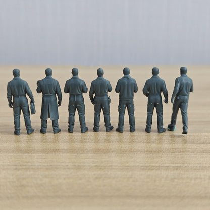 Miniature Figures Auto Repair Worker Diorama Ornaments 7 Person Set MRY-SFW LYTR1484
