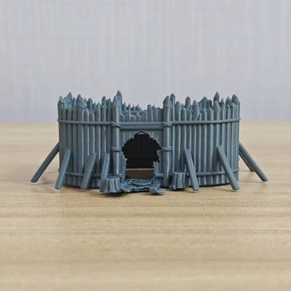 Ruined Building Series – Ruined Wooden Palisade Camp A MRY-SFW LYTB1273