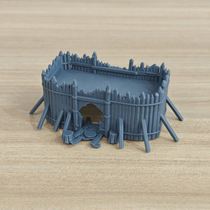 Ruined Building Series – Ruined Wooden Palisade Camp A MRY-SFW LYTB1273