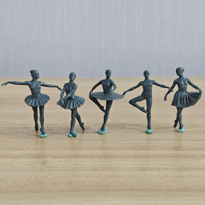 Modern Ballet Dancers Dance Group of 5 Miniature Car Diorama Figures Scene Props Accessories Resin MRY-SFW LYTR509