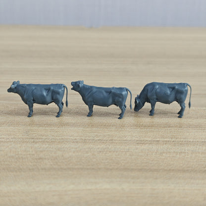 Farm Cattle Model 3 pcs Miniature Car Diorama Figures Scene Props Accessories Resin MRY-SFW LYTR836