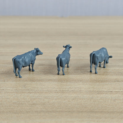 Farm Cattle Model 3 pcs Miniature Car Diorama Figures Scene Props Accessories Resin MRY-SFW LYTR836