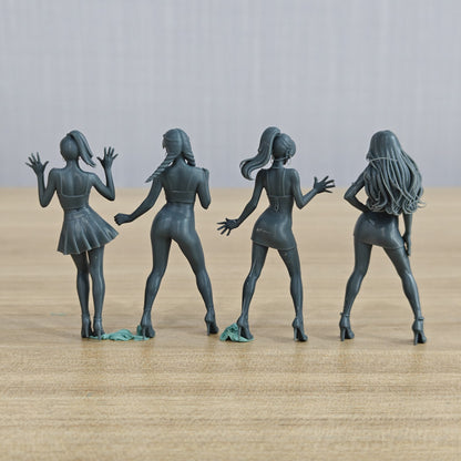 Nightclub Dancer Woman Character Modern Model 4 pcs MRY-SFW LYTR929
