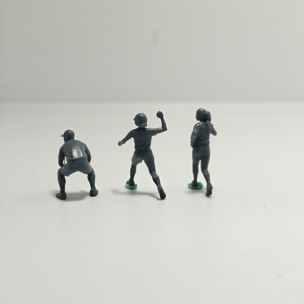 Baseball Game Scene Resin Miniature Model 3-Figure Set - Baseball Player Figures Unpainted DIY Model Painting Sports Scene Decor 1set MRY-SFW LYTR131
