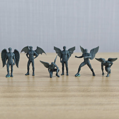 Fantasy World Winged Beings Angel Demon Group of 6 Miniature Car Diorama Figures Scene Props Accessories Resin MRY-SFW LYTR468