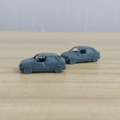 Battle-Damaged City Car 3D Printed Wasteland Diorama Accessory MRY-SFW LYTA202