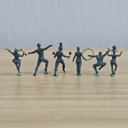 Circus Extravaganza Hexad 6-Figure Set, Acrobat Clown, DIY Paintingation Miniature Car Diorama Figures Scene Props Accessories Resin MRY-SFW LYTR416