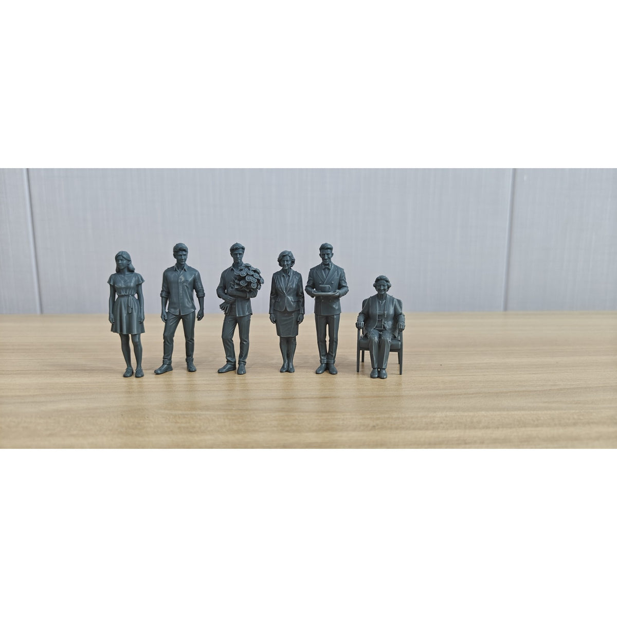 Unpainted Miniature 6-Piece Set - Caf¡§| & Date Scene Urban Figures for Realistic Dioramas Miniatures Diorama Resin Figures MRY-SFW LYTR204