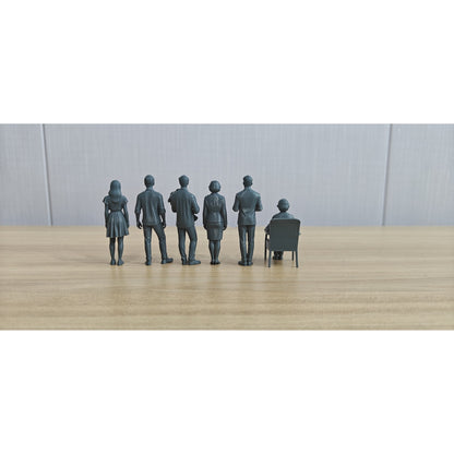 Unpainted Miniature 6-Piece Set - Caf¡§| & Date Scene Urban Figures for Realistic Dioramas Miniatures Diorama Resin Figures MRY-SFW LYTR204