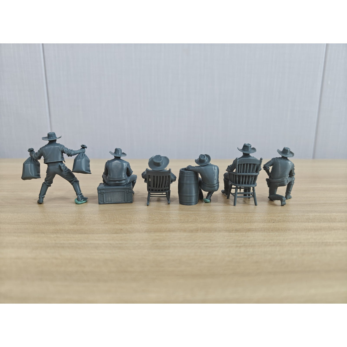 1/64 Western Cowboy Casual Pose3 Game Theme Wargame Resin White Model Wargame Miniature Soldier Scene Character Hand Painted Hand Paint MRY-SFW 129