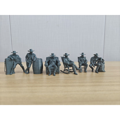 Western Cowboy Casual Pose2 Game Theme Wargame Resin White Model Wargame Miniature Soldier Scene Character Hand Painted Hand Paint MRY-SFW LYGR128