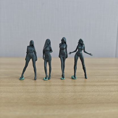Beauty 9Female Warrior Chess Resin White Model War Game Miniature Soldier Scene Character Figure Hand Painted MRY-SFW LYGR181