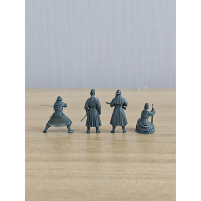 Royal Guards 4-Pack Resin Blank Model - Blade & Firearm Armed Imperial Bodyguard Miniatures for Wargaming Diorama Scene Building 1set MRY-SFW LYGR001
