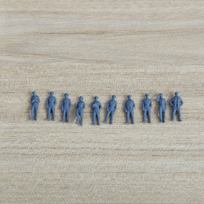 WWII German U-96 Submarine Deck Officers And Sailors 10 Miniature Figures Set MRY-SFW LYWF051