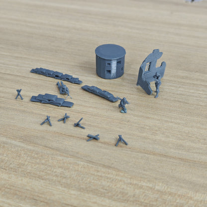 Battlefield Wreck Soldiers Scene Set Resin,Battlefield Weapons Accessories Set Resin MRY-SFW LYAF031