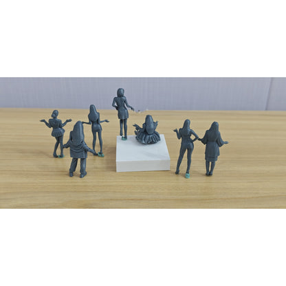 Beauty 7Female Warrior Chess Resin White Model War Game Miniature Soldier Scene Character Figure Hand Painted MRY-SFW LYGR179