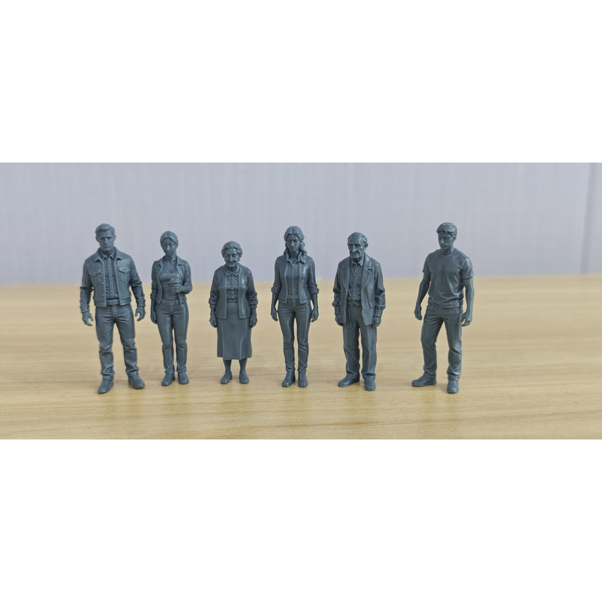 6-Piece Unpainted Miniature Daily People Figurines Perfect for Street Scene & Sand Table Miniatures Diorama Resin Figures MRY-SFW LYTR254